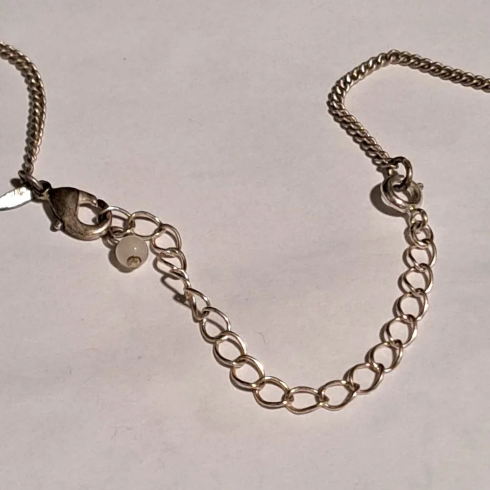 NWT Avon navy blue almost black silver tone necklace and earring set - Picture 4 of 9